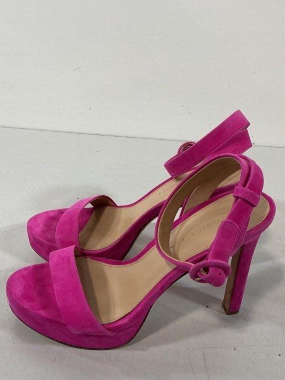Women’s Veronica Beard Pink Suede Platform Sandals Size 7M